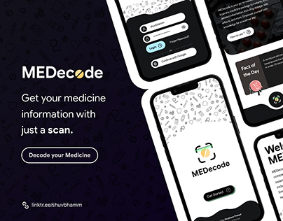 Project thumbnail - MEDecode - Decode your Medicine (UI Design)