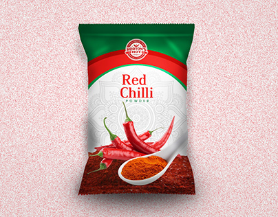 Red chilii powder packaging design by Ruchit Creation