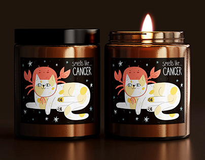Illustration for Zodiac signs Candle