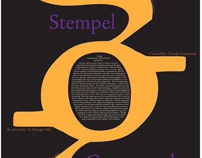 Stempel Garamond type poster