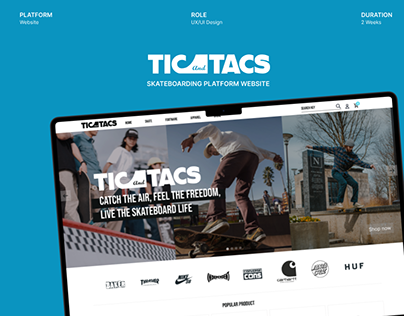 (TICANDTACS) Skateboarding Platform Website