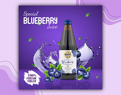 Blueberry Juice Poster design