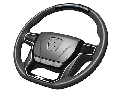 3d modeling steering wheel for a truck