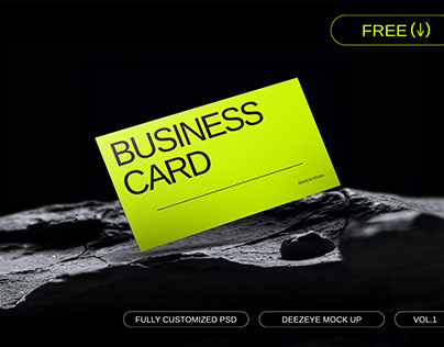 FREE - ​​​​​​​Business Card Mockup on Stone