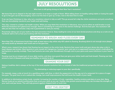 July Resolutions