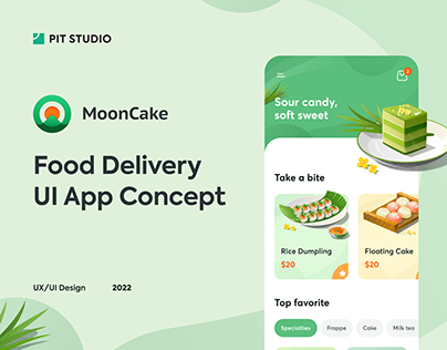 MoonCake - Food Delivery UI App Concept
