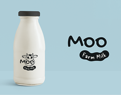 Logo for farm milk "Moo"