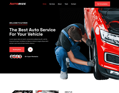 Car Repair Website by wordpress using elementor
