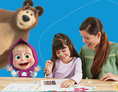 Booklet design for HP (Masha and the bear)