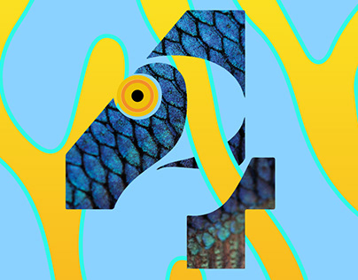 Affiche et logo à partir du poisson-mandarin