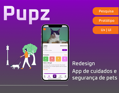 App de cuidado e monitoramento de Pets | UX/UI