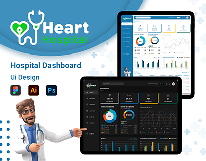 Heart Hospital Dashboard - UI Design