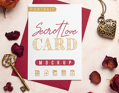 Secret Love Card Mockup