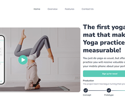 SMRT Yoga webpage and app design