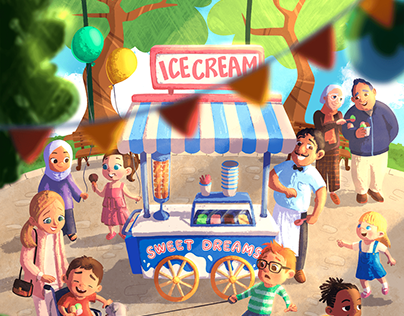 Ice cream in the park