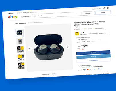 Redesigned the cluttered E-bay product page
