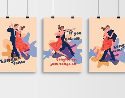 Argentine tango posters, Adobe Illustrator