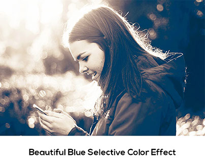 Beautiful Blue Selective Color Effect