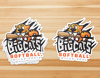 Big Cats Softball Logo & Sticker Design