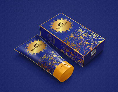 Luxury cosmetic label design and packaging design