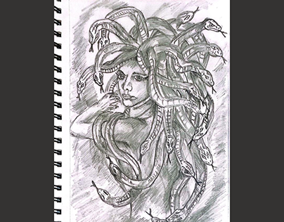 Medusa the Gorgon - Sketch by Daksh Singhal