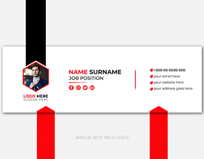 Simple creative email signature card design