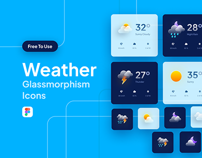 Weather Glassmorphism Icon | Free to use