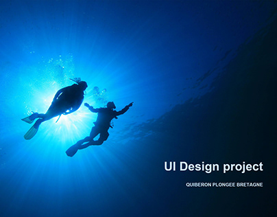 Homepage of "plonger à Quiberon" UI design