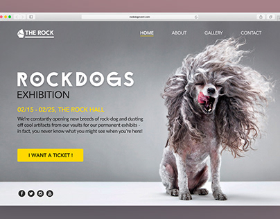Desing for website of dog's exhibition