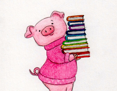 Piggy and her Books