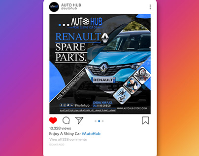 Social media post for Auto hub spare parts