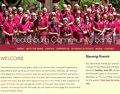 Healdsburg Community Band Website