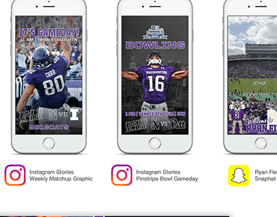 Northwestern Football Digital & Print Graphics: 2016-17