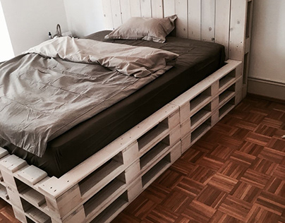 Giường gỗ pallet – phong cách Vintage và lãng mạn