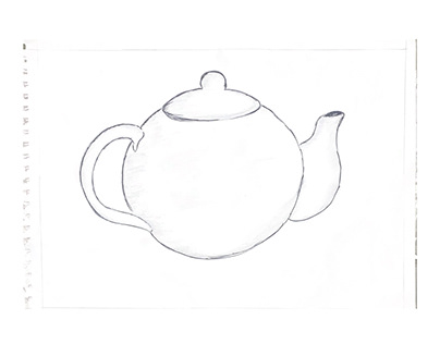 Cross Hatching Teapot