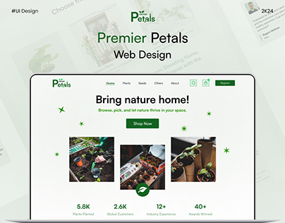 Premier Petals - Plants Selling Website UI