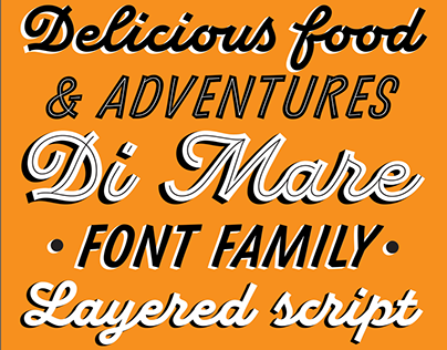 Di Mare Typefamily — script with layers