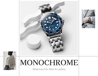 Watch store. Landing page, mobile.
