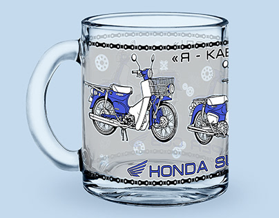 Souvenir mug design "Honda Super Cub"