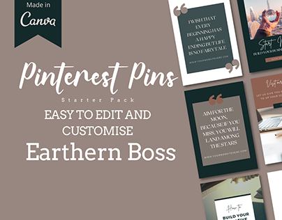 Earthen Boss Pinterest Pin Templates Made With Canva