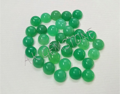 Natural Chrysoprase 5mm Smooth Round Loose Cabochon