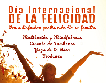Afiche celebración Día Internacional de la Felicidad