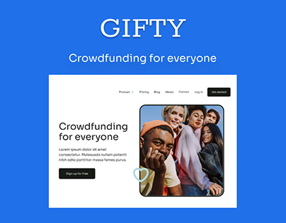 GIFTY (Crowdfund Website Mockup)