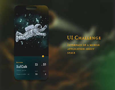 UI inspiration for app about Space