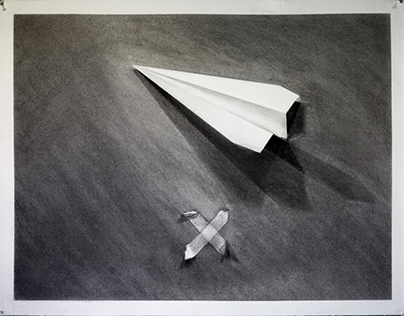 Black and White Drawings – Paper plane