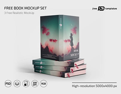 Free Book Mockup in PSD