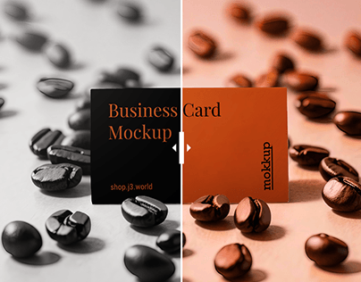 Business Card Mockup (Coffee Edition)