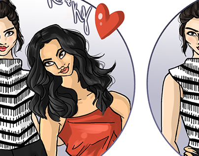 Fashion Illustration: Kendall & Kylie for TopShop