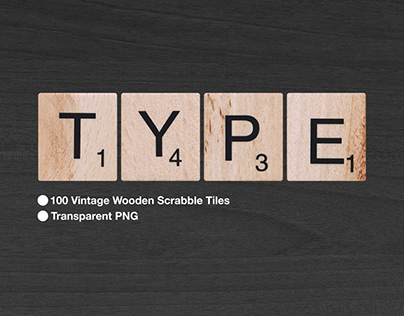 Vintage Scrabble Tiles - 100 Items