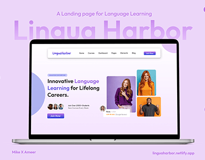 Project thumbnail - Lingua Harbor: A landing page for language learning